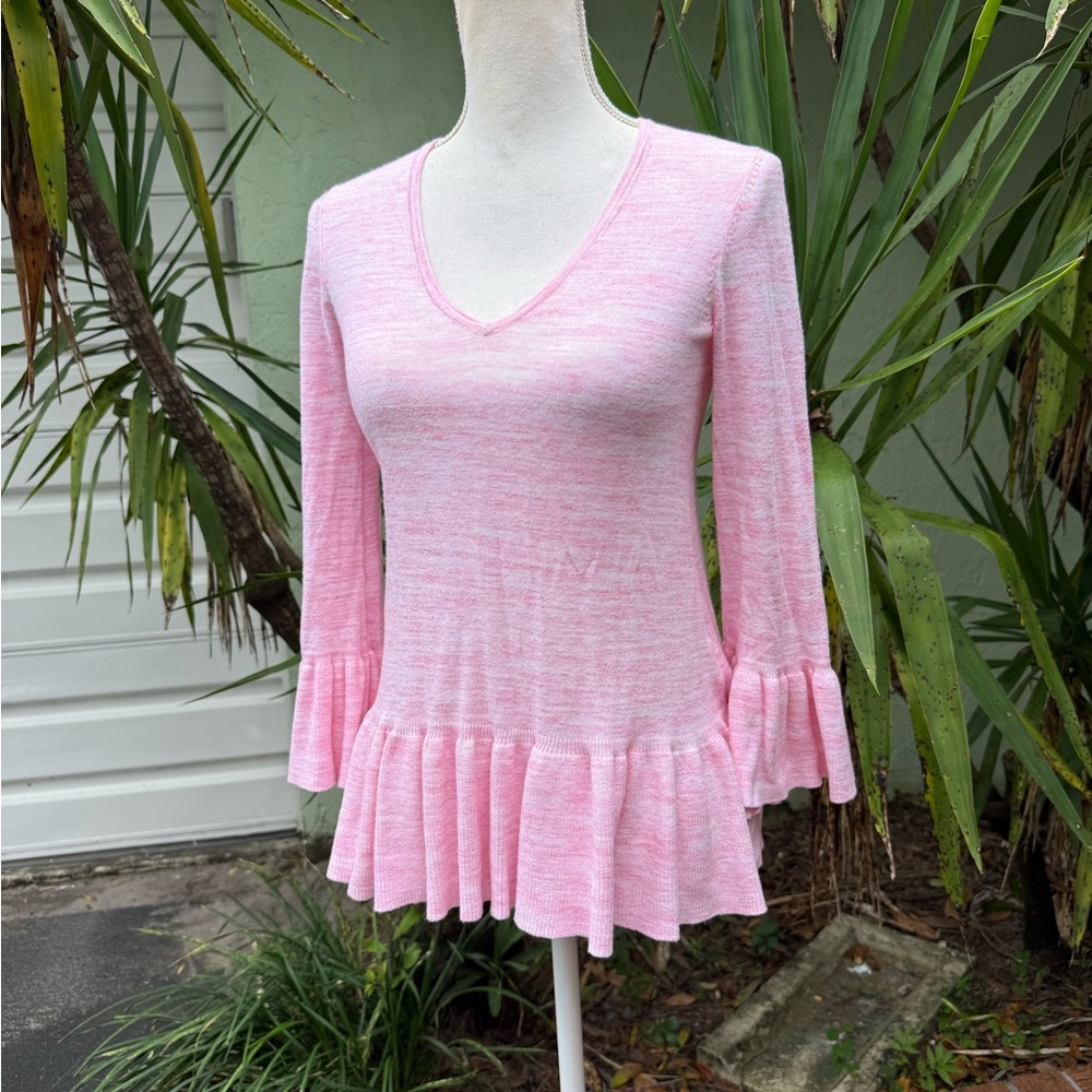 Lilly Pulitzer Peplum Pink Sweater
